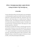 Giải pháp hoàn thiện và phát triển thị trường tài chính ở việt nam hiện nay 