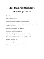 Tài liệu Chấp thuận việc thành lập tổ chức tôn giáo cơ sở ppt