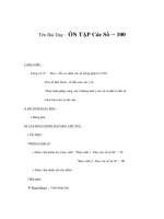 Tài liệu Gíao án toán lớp 1 - ÔN TẬP Các Số đến 100 doc