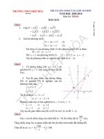 Tài liệu Đáp án đề thi tuyển lớp 10 môn toán 1 pptx
