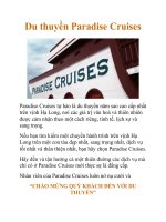 Tài liệu Du thuyền Paradise Cruises pdf