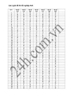 Tài liệu Gợi ý giải đề thi tốt nghiệp THPT môn Tiếng Anh năm 2010 doc