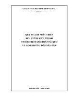 Tài liệu QUY HOẠCH PHÁT TRIỂN BƯU CHÍNH VIỄN THÔNGTỈNH BÌNH DƯƠNG ĐẾN NĂM 2015 VÀ ĐỊNH HƯỚNG ĐẾN NĂM 2020 docx