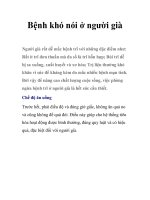 Tài liệu Bệnh khó nói ở người già docx