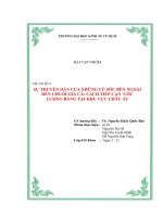 SỰ TRUYỀN dẫn của NHỮNG cú sốc bên NGOÀI đến CHUỖI GIÁ cả CÁCH TIẾP cận ước LƯỢNG BẢNG tại KHU vực CHÂU âu 