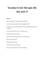 Tài liệu Xin phép tổ chức Hội nghị, Hội thảo quốc tế pptx