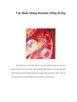Tài liệu Các thuốc kháng histamin chống dị ứng pdf