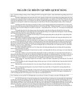 Tài liệu TRẢ LỜI CÂU HỎI ÔN TẬP MÔN LỊCH SỬ ĐẢNG docx