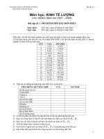 Tài liệu Bài tập số 1: Mô hình hồi qui đơn biến - Lớp 06QK2 pptx