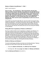 Tài liệu Backup và Restore trong Windows 7 – Phần 1 pdf