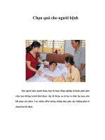 Tài liệu Chọn quà cho người bệnh pptx