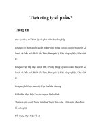 Tài liệu Tách công ty cổ phần ppt