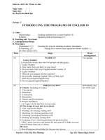 Tài liệu Giáo án Anh Văn 10 ban cơ bản ppt