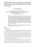 Hồ chí minh với cuộc vận động sự ủng hộ quốc tế trong cuộc kháng chiến chống thực dân pháp (1946 1954) 