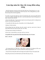 Tài liệu Làm đẹp mùa hè: Quy tắc trang điểm nắng nóng docx