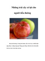 Tài liệu Những trái cây có lợi cho người tiểu đường docx