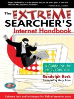 Tài liệu The Extreme Searcher`s Internet Hanbook P1 docx