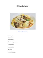 Tài liệu Bún xào lươn ppt