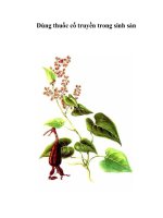 Tài liệu Dùng thuốc cổ truyền trong sinh sản doc