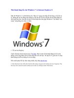 Tài liệu Thủ Thuật tăng tốc cho Windows 7 & Internet Explorer 8 doc