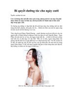 Tài liệu Bí quyết dưỡng tóc cho ngày cưới ppt