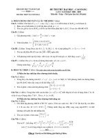 Tài liệu Đề thi thử đại học lần 1 môn Toán 2008-2009 - THPT Tây Tiền Hải doc