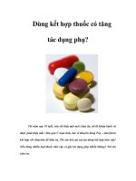 Tài liệu Dùng kết hợp thuốc có tăng tác dụng phụ? doc