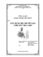 XÂY DỰNG hệ CHUYÊN GIA “TIẾP sức mùa THI 