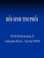 Tài liệu Bài giảng Hồi sinh tim phổi doc