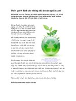 Tài liệu Ba bí quyết dành cho những nhà doanh nghiệp xanh ppt