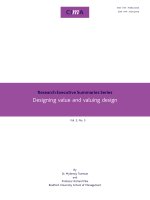 Designing value and valuing design 