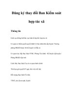 Tài liệu Đăng ký thay đổi Ban Kiểm soát hợp tác xã pptx