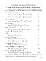 Tài liệu CHƯƠNG 6: ĐẠO HÀM VÀ TÍCH PHÂN ppt