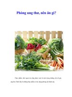 Tài liệu Phòng ung thư, nên ăn gì? pdf