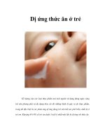 Tài liệu Dị ứng thức ăn ở trẻ docx