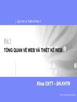 Tài liệu Lập trình và thiết kế Web 2 ppt