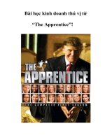 Tài liệu Bài học kinh doanh thú vị từ “The Apprentice”! pptx