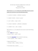 Tài liệu ĐỀ THI CUỘC THI TRẮC NGHIỆM TRỰC TUYẾN 2010 Môn thi: Anh văn ppt