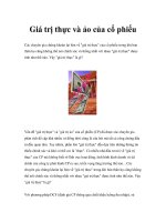 Tài liệu Giá trị thực và ảo của cổ phiếu Các chuyên gia chứng khoán lại bàn về pdf