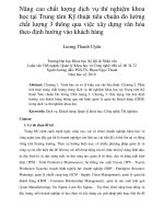 Nâng cao chất lượng dịch vụ thí nghiệm khoa học tại trung tâm kỹ thuật tiêu chuẩn đo lường chất lượng 3 thông qua việc xây dựng văn hóa theo định hướng vào khách hàng 