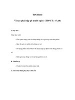 Tài liệu TIN HỌC - Vì sao phải tập gõ mười ngón docx