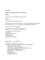 Tài liệu Creating a New SQL Server Database doc