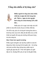 Tài liệu Uống sữa nhiều sẽ bị tăng cân? docx