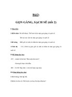 Tài liệu Bài2: GỌN GÀNG, SẠCH SẼ (tiết 2) pptx