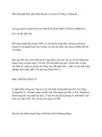 TỔNG QUAN VỀ  SAIGON PLANT PROTECTION JOINT STOCK COMPANY