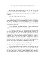 Tài liệu LẬT NGƯỢC VẤN ĐỀ ĐỂ THƯƠNG THUYẾT THÀNH CÔNG docx