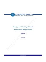 Tài liệu Managing and Maintaining a Microsoft doc