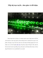 Tài liệu Tiếp thị trực tuyến - đơn giản và tiết kiệm ppt