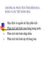 Tài liệu Phân tích tình hình mua hàng và dự trữ hàng hóa doc