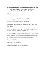 Tài liệu Đề nghị chấp thuận độ cao công trình đảm bảo cho hoạt động hàng không, quản lý bảo vệ vùng trời pptx